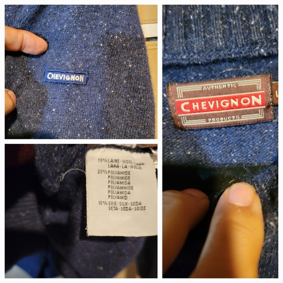 Vintage Chevignon Wool Silk Blend Men's L Crewneck Sweater - Picture 2 of 3
